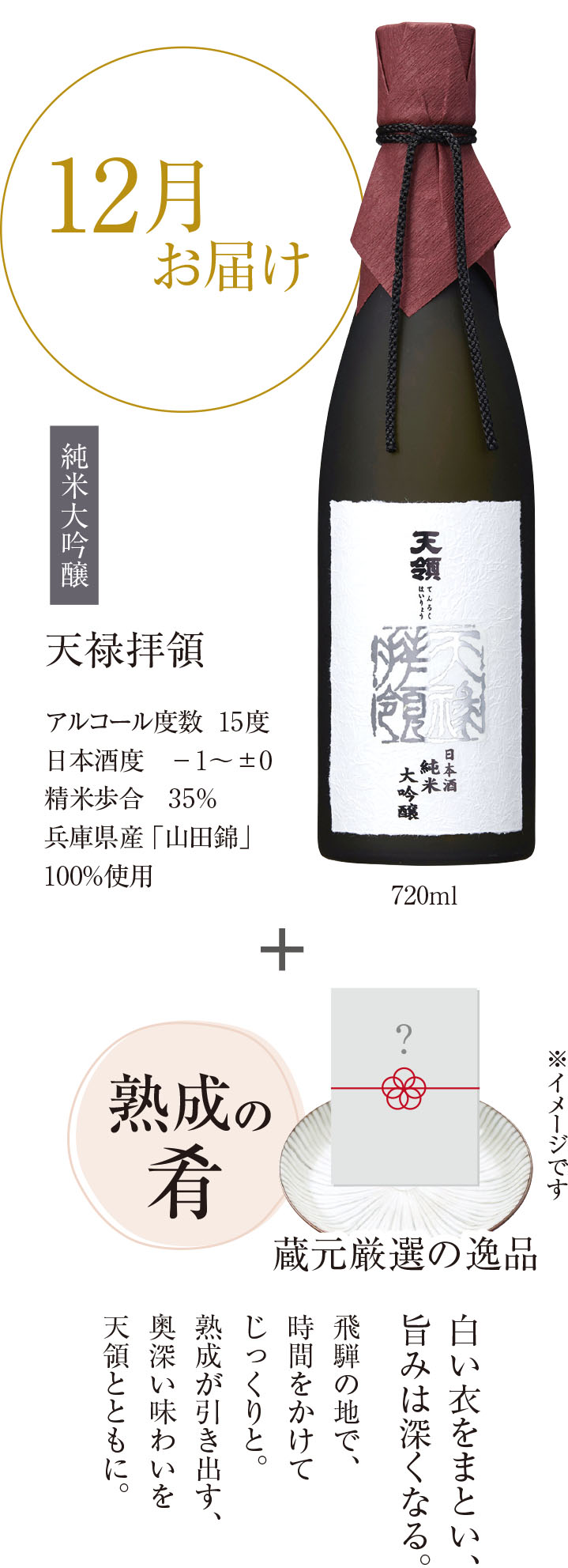 12月 純米大吟醸 天禄拝領と飛騨の逸品